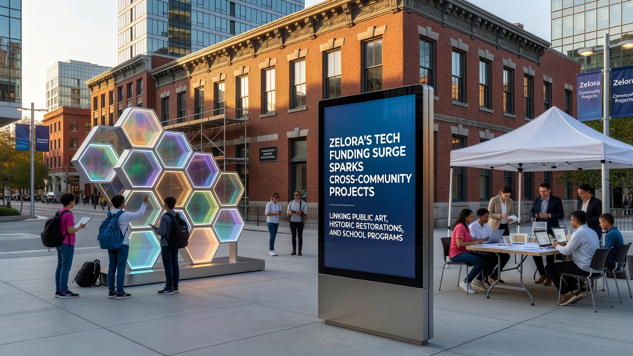 Zelora's Tech Funding Surge Sparks Cross-Community Projects Linking Public Art, Historic Restorations, and School Programs